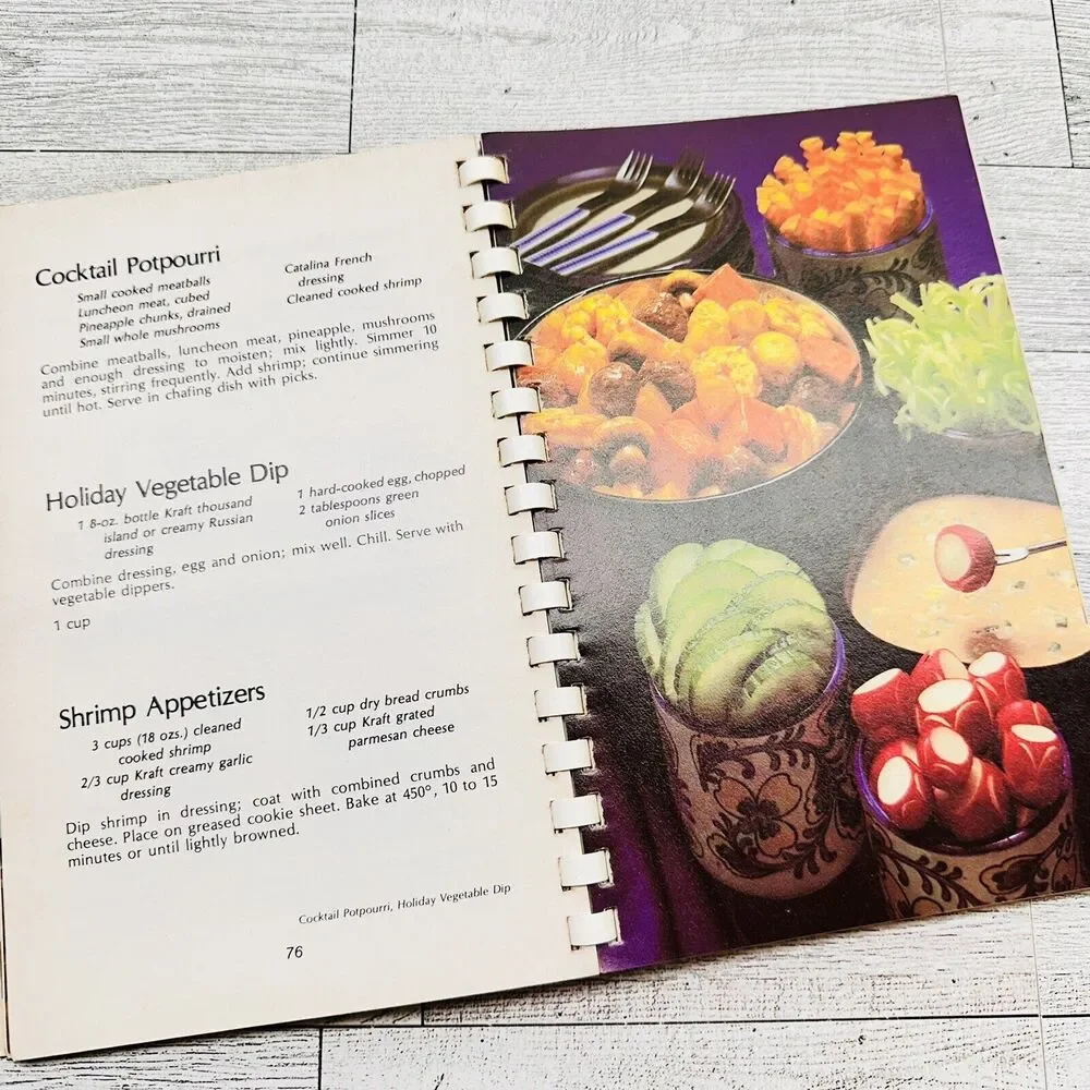 Salads From Beginning to Endive Vtg 1980 by Kraft Kitchens Comb‎ Spiral Cookbook